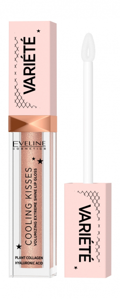 Eveline Variete Cooling Kisses Volumizing Extreme Shine Lip Gloss Блеск для увеличения объема губ с охлаждающим эффектом | 01 Ice Mint