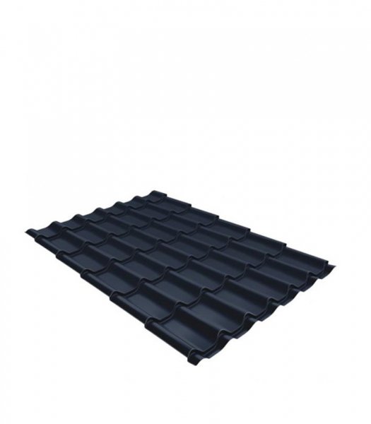 Металлочерепица 1,18х3,60 м толщина 0,5 мм Стальной Бархат/Rooftop Matte графитовый серый RAL 7024